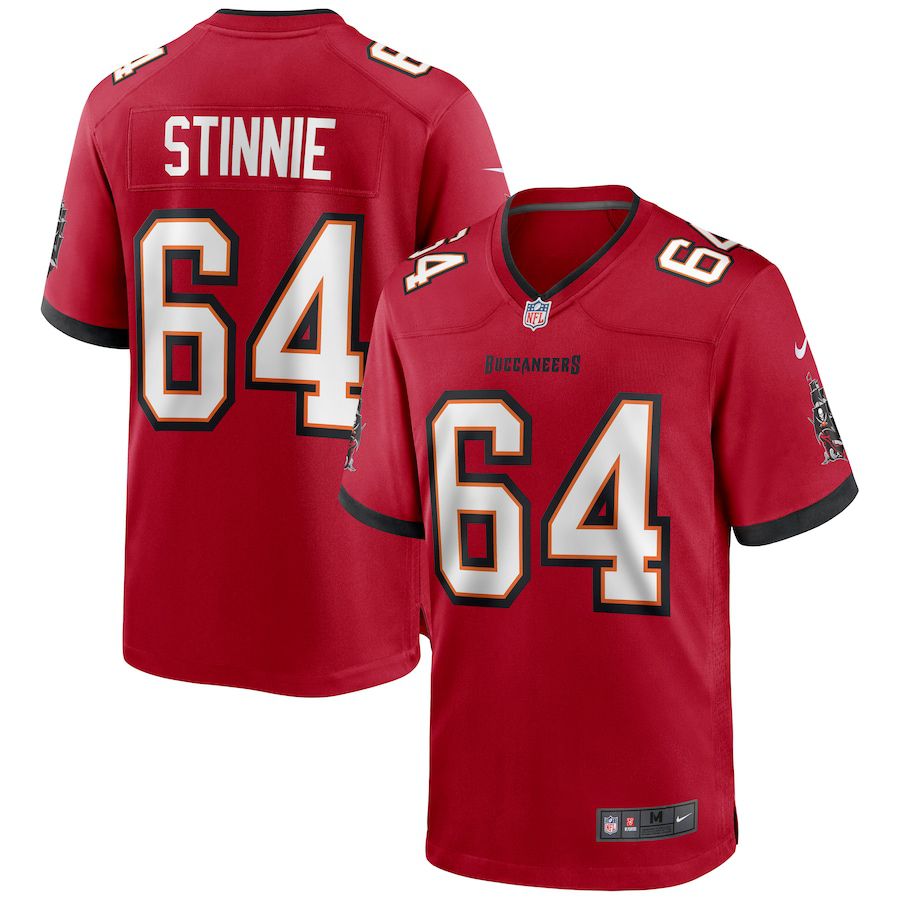 Men Tampa Bay Buccaneers #64 Aaron Stinnie Nike Red Game NFL Jersey->tampa bay buccaneers->NFL Jersey